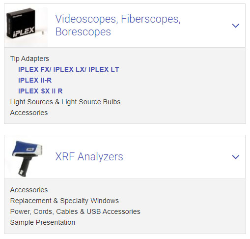 Handheld XRF accessories and optical tip adaptors for videoscopes