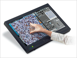 DSX500i Microscope GUI touch screen capability operation