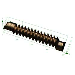 3d image of a precision screw