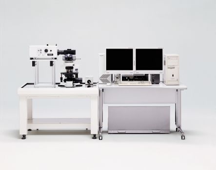 コンピューター時代の撮影システムであるFLUOVIEW 300／500共焦点レーザー走査型顕微鏡は、2048 × 2048画素の画像を生成することができました。